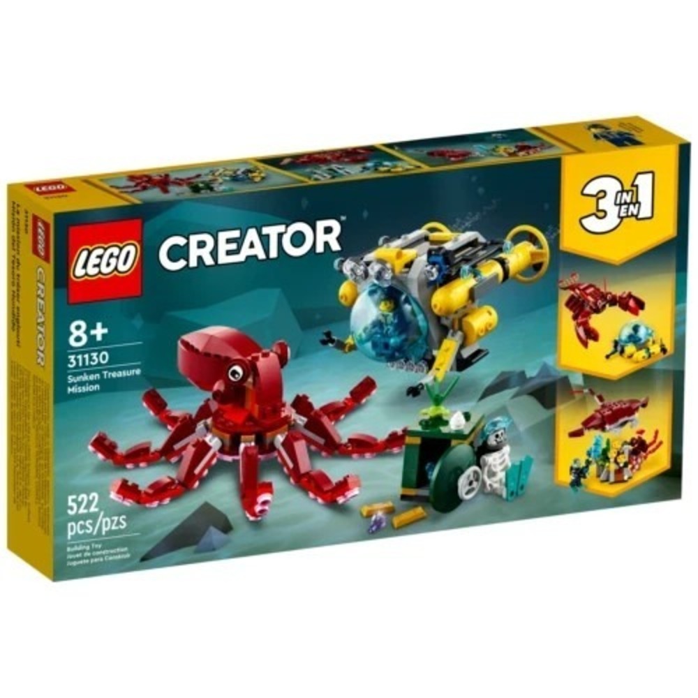LEGO CREATOR: Sunken Treasure Mission (31130) Brand New Sealed Box